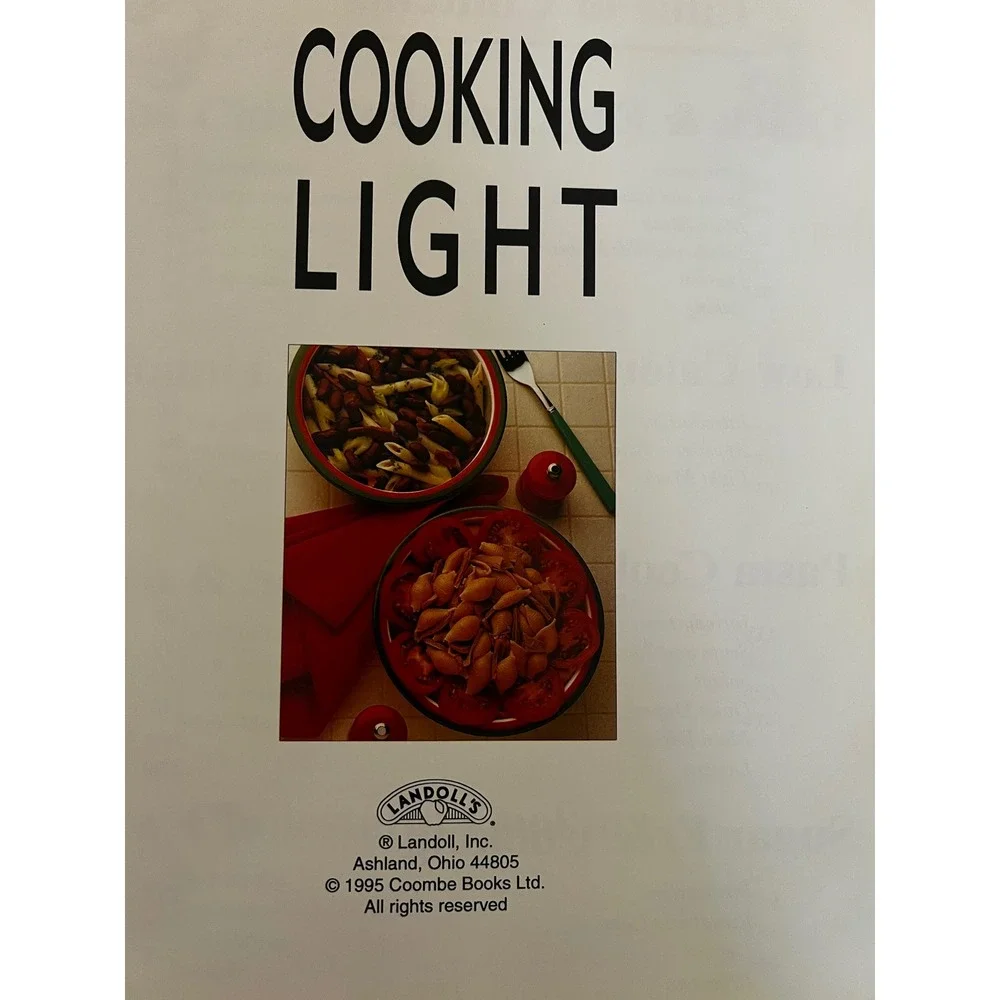 Cooking Light Cookbook - 8 Books In One - Quick, Easy, Low Calorie VTG‎ 1995